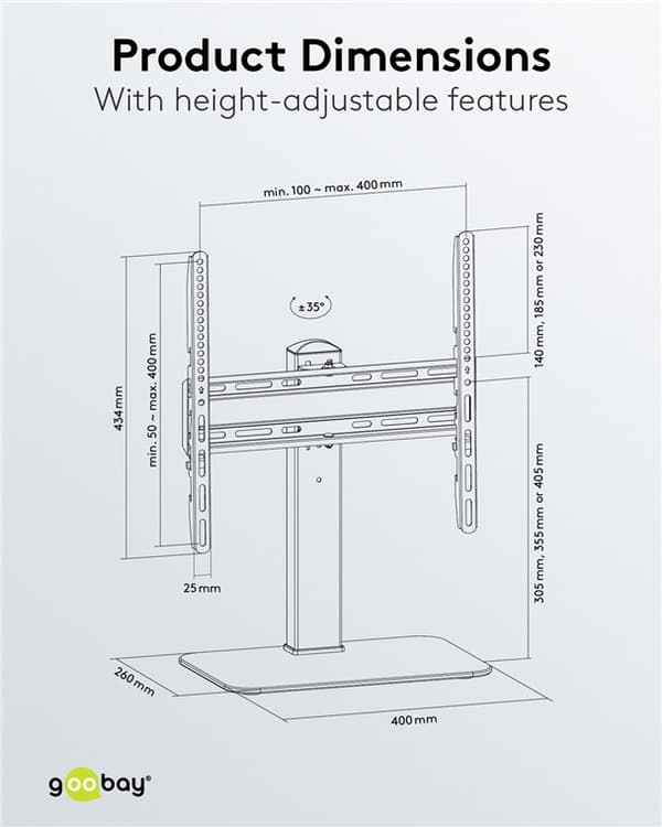 TV-bordstativ Basic Fix