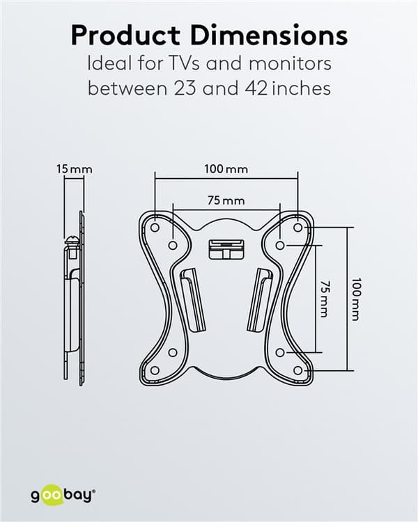 TV-väggfäste Basic FIXED (storlek S)