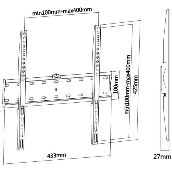 'aisens wt55 F-013 – Eco-stöd för 32"-55 TV-skärm, svart färg 2558