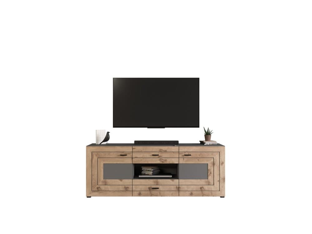 Freno TV möbel 2 dörrar, 2 lådor grå.