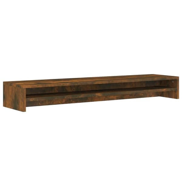 vidaXL skærmstander 100x24x13 cm konstrueret træ røget egetræsfarve