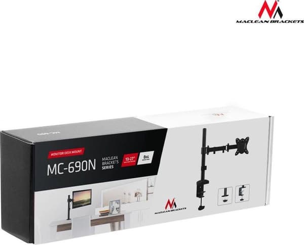Maclean MC-690 TV-fäste 68,6 cm (27") Svart