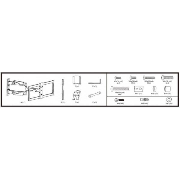 Mozi Slim Motion B2 37-70" TV väggfäste