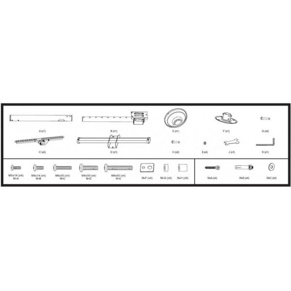 Mozi Telescopic Full Motion takfäste för 37-70" TV