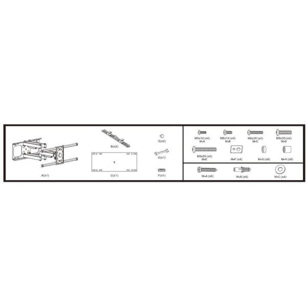 Mozi Super Solid B3 37-90" TV väggfäste