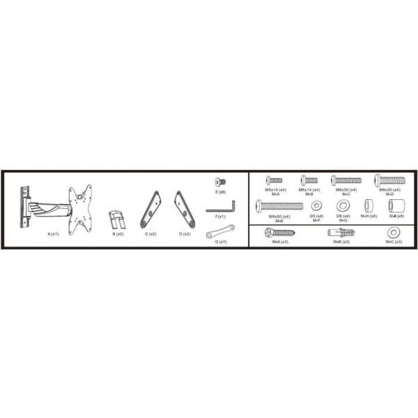 Mozi Slim Motion A1 23-55" TV väggfäste