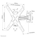 Miniatyrbillede 6 af 8: Neomounts WL40S-840BL14 Full Motion vægmontering til skærme op til 65 tommer sort