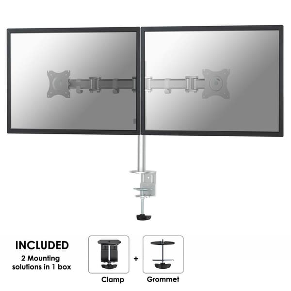 Newstar NM-D135DSILVER Flatscreen skrivebordsmontering sølv Sølv