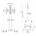Miniatyrbild 2 av 2: Justerbart stöd Neomounts NM-M1700BLACK 32" 75" Bärbar