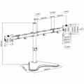 Pikkukuva 4 / 5: Näytön pöytätuki V7 DS2FSD-2N 32"