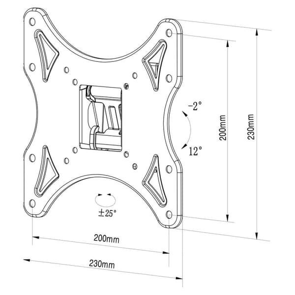 TV-holder TM Electron 26"-40" 25 kg