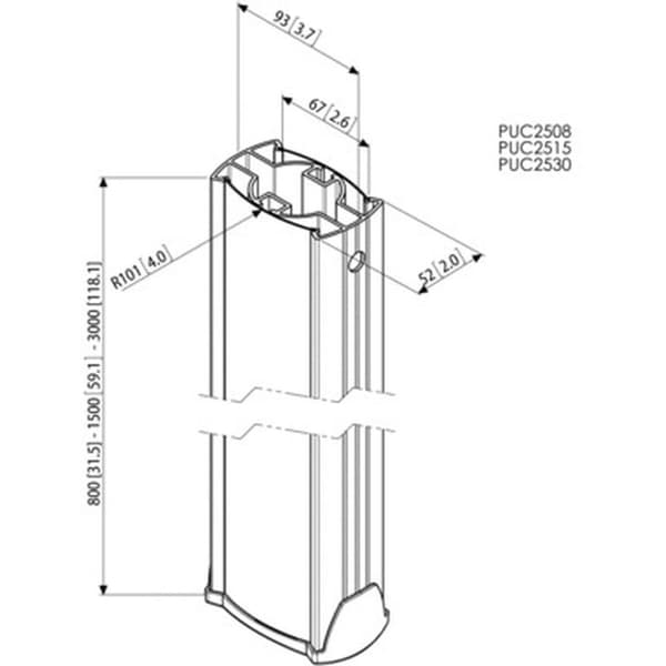 Tilbehør Vogel's PUC 2530 80 kg