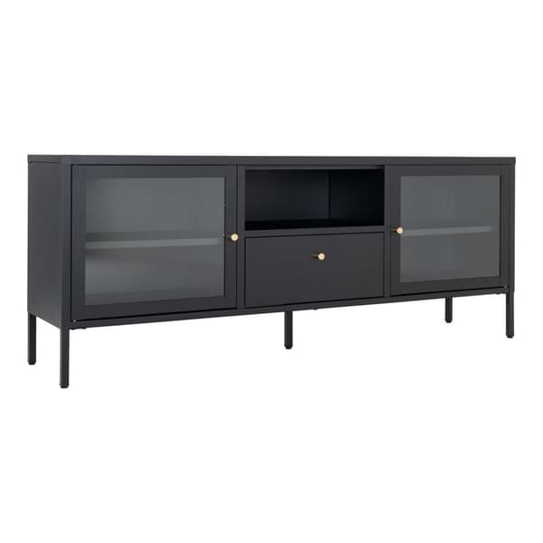 Dalby TV-bord 2 glassdører, 1 skuff, 1 hylle svart.