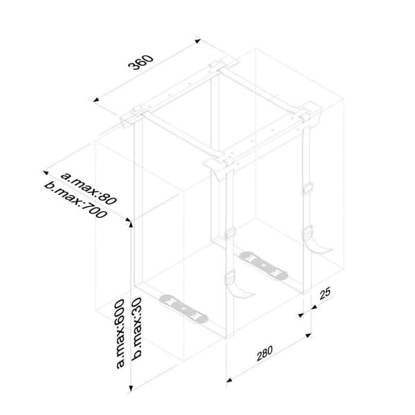 Newstar CPU-D025BLACK pöytäteline, musta