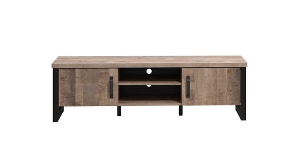 Emile TV-bord 2 dører, 2 hyller, eik dekor.