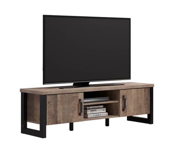 Emile TV-bord 2 dører, 2 hyller, eik dekor.