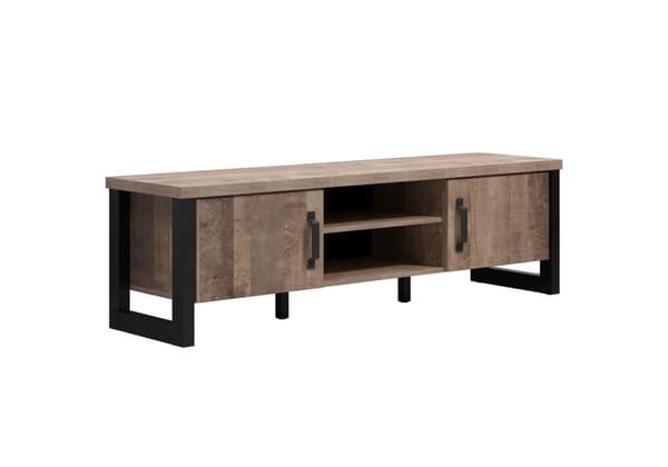 Emile TV-bord 2 dører, 2 hyller, eik dekor.
