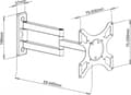 Miniatyrbillede 3 af 9: Techly 19-37" vægbeslag til LED LCD TV Tilt 3 led Sort" ICA-LCD 2903