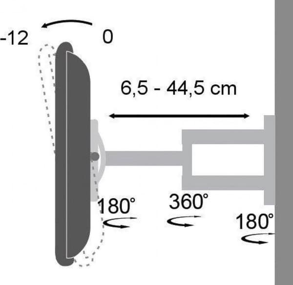Techly 19-37" vægbeslag til LED LCD TV Tilt 3 led Sort" ICA-LCD 2903