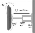 Miniatyrbillede 8 af 9: Techly 19-37" vægbeslag til LED LCD TV Tilt 3 led Sort" ICA-LCD 2903