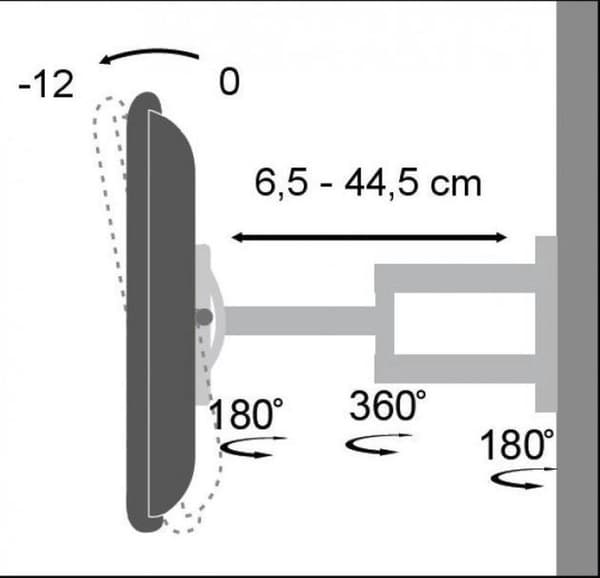 Techly 19-37" vægbeslag til LED LCD TV Tilt 3 led Sort" ICA-LCD 2903