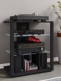 Miniatyrbild 2 av 3: Folas Hifi möbler 3 hyllor svart.