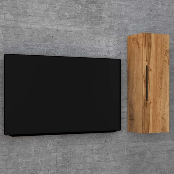 ArilaL TV-bord veggskap 1 dør eik dekor.