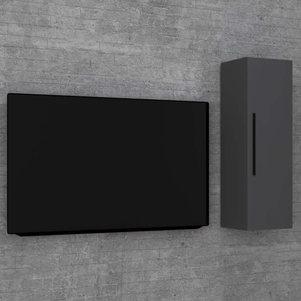 ArilaL TV-bord veggskap 1 dør antracitt.