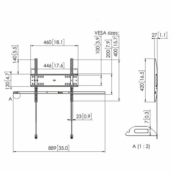 TV-teline Vogel's 7045000 55" 50 kg