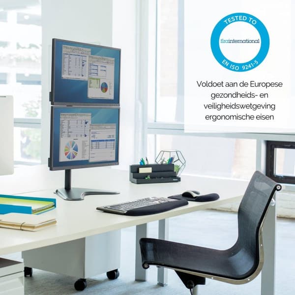 Fellowes Ergonomic -erillisvarsi kahdelle näytölle - Seasa pystysuora - entinen Professional Series™