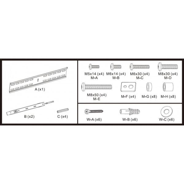 Mozi Slim Series FWM-2 väggfäste för 37-70" TV