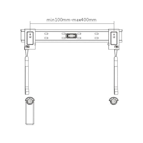 Mozi Slimfix B1 Mark 2 väggfäste för 32-55" TV