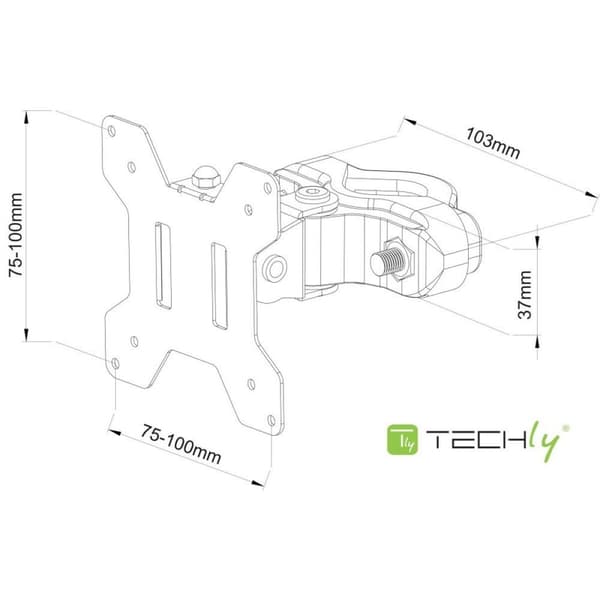 TV-holder Techly ICALCD100BK 30" 10 kg