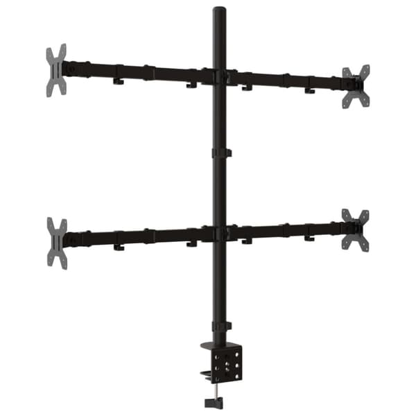 vidaXL Skjermfeste svart stål VESA 75/100 mm