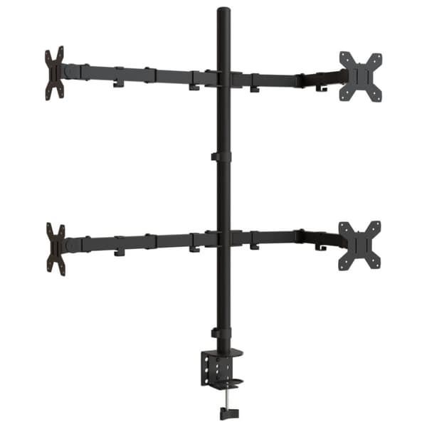 vidaXL Skjermfeste svart stål VESA 75/100 mm