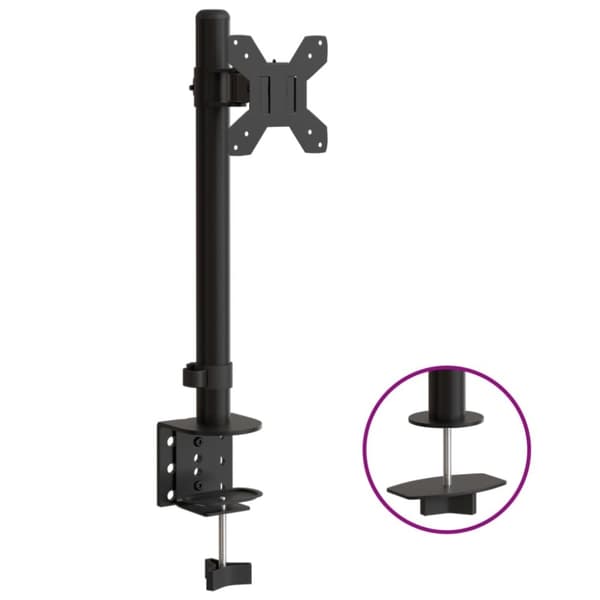 vidaXL Skärmfäste för 4 skärmar svart stål VESA 75/100 mm