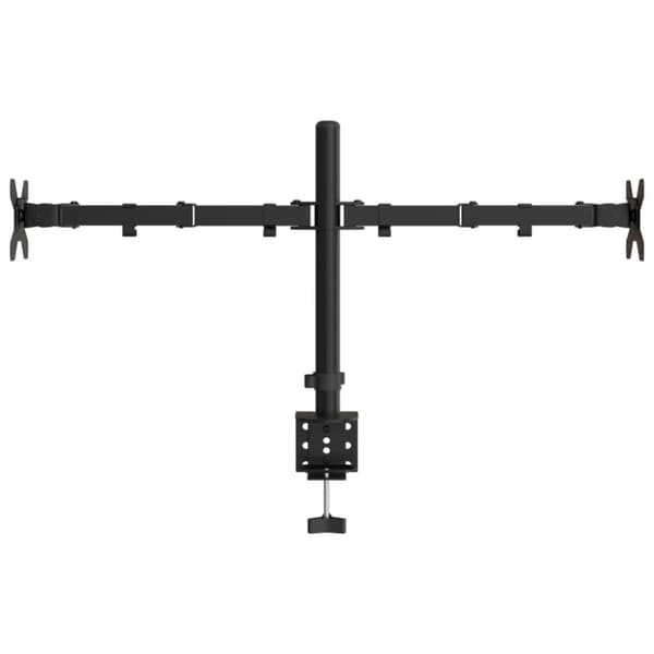 vidaXL dobbelt skærmstativ VESA 75/100 mm stål sort