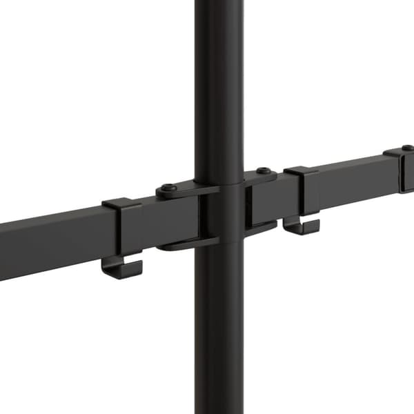 vidaXL dobbelt skærmstativ VESA 75/100 mm stål sort