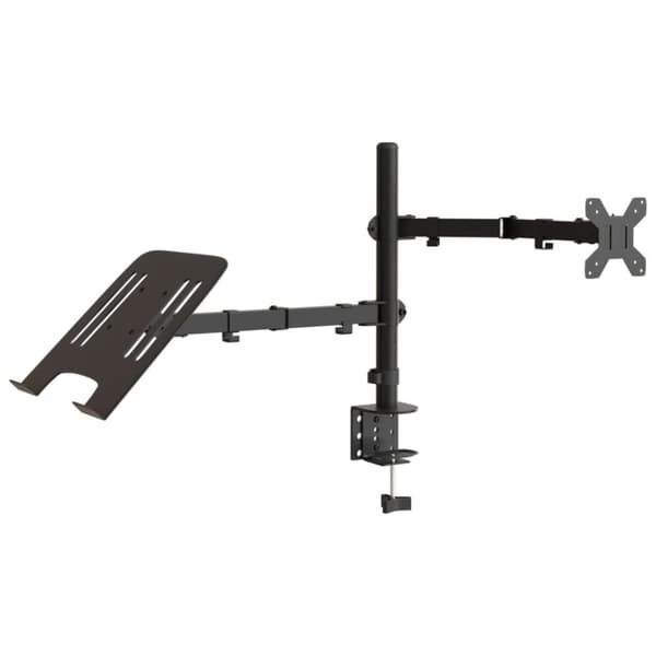 vidaXL Skärmfäste för 4 skärmar svart stål VESA 75/100 mm