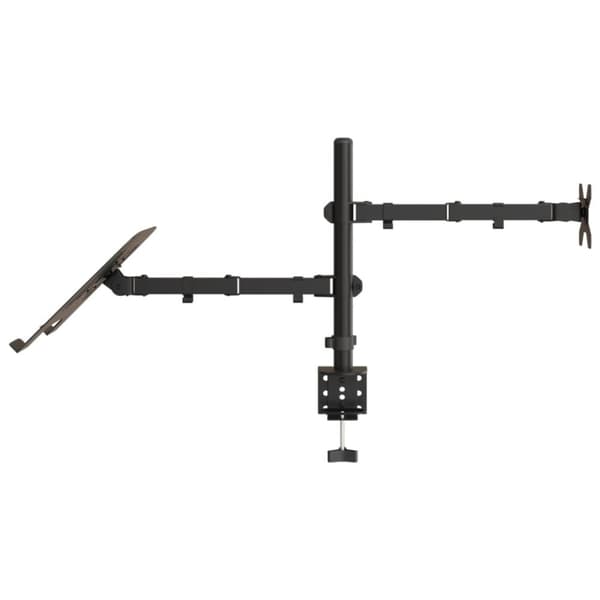 vidaXL Skärmfäste för 4 skärmar svart stål VESA 75/100 mm