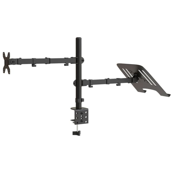 vidaXL Skärmfäste för 4 skärmar svart stål VESA 75/100 mm