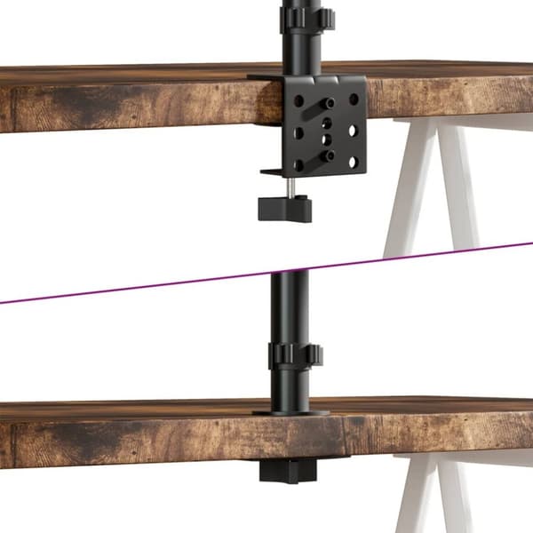 vidaXL Skärmfäste för 4 skärmar svart stål VESA 75/100 mm