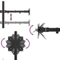 Miniatyrbillede 7 af 11: vidaXL dobbelt skærmstativ VESA 75/100 mm stål sort