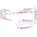 Miniatyrbillede 10 af 11: vidaXL dobbelt skærmstativ VESA 75/100 mm stål sort