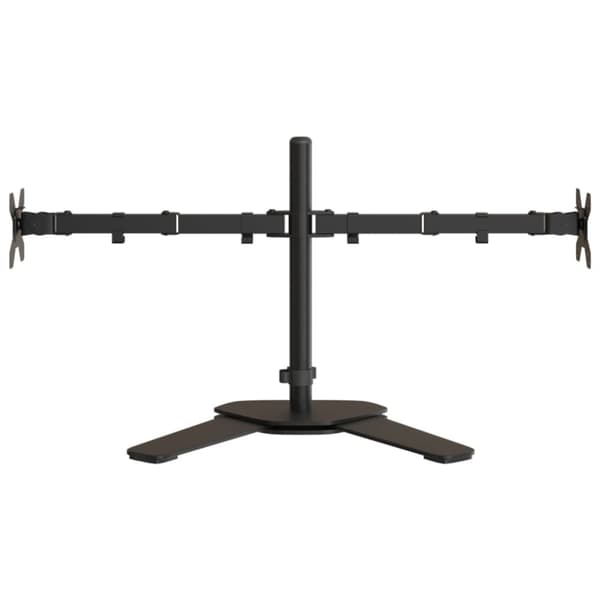 vidaXL Dobbelt skjermstativ svart stål VESA 75/100 mm