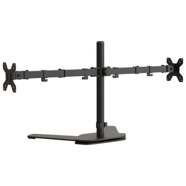 vidaXL Dobbelt skjermstativ svart stål VESA 75/100 mm