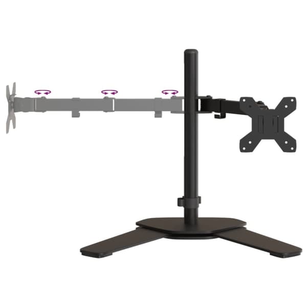 vidaXL Dobbelt skjermstativ svart stål VESA 75/100 mm