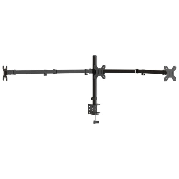 vidaXL Skärmfäste för 3 skärmar svart stål VESA 75/100 mm
