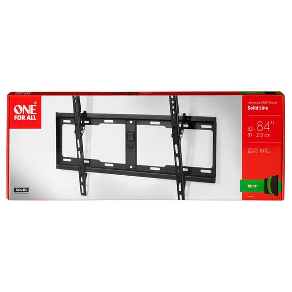 One For All Wall Mount 84´´ Solid Tilt Sort Max 100 kg Sort