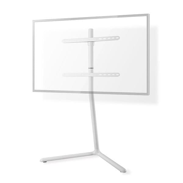 NEDIS podlahový TV stojan/ 49 - 70 "/ 40 kg/ Provedení V-vorm/ Protiskluzový popruh/ Snap-lock/ Hliník/ Ocel/ bílý Hvid